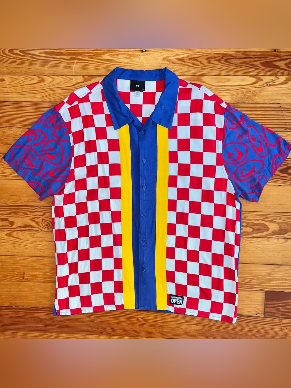 LAZY OAF Check Please Bowling Shirt